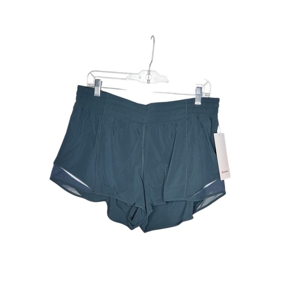 NWT Lululemon hotty hot shorts in indochine blue 2.5” size 14 - Picture 3 of 5